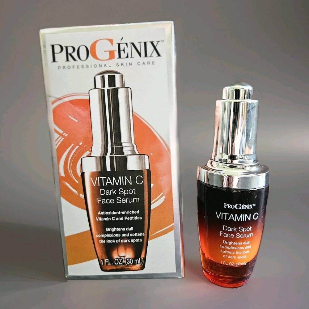 PROGENIX‎ Vitamin C Dark Spot Face Serum - 1oz NEW - Antioxidant Peptides Skin